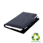 Kalendarz książkowy GEP z długopisem tygodniowy kieszonkowy 2027 polski - czarny (czarne wnętrze) - skóra ekologiczna z