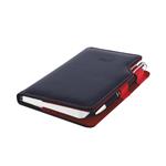 Kalendarz książkowy GEP z długopisem tygodniowy kieszonkowy 2027 polski - czarny (czerwone wnętrze)