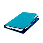 Kalendarz książkowy GEP z długopisem tygodniowy kieszonkowy 2027 polski - turkusowy (niebieskie wnętrze)