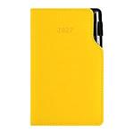 Kalendarz książkowy GEP z długopisem tygodniowy kieszonkowy 2027 polski - żółty