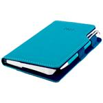 Kalendarz książkowy GEP z długopisem tygodniowy kieszonkowy 2027 słowacki?? - turkusowy (niebieskie wnętrze)