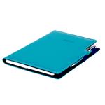 Kalendarz książkowy GEP z długopisem tygodniowy z notesem A5 2027 CZ/SK - turkusowy (niebieskie wnętrze)