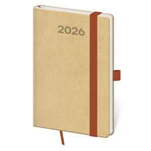 Kalendarz książkowy kieszonkowy tygodniowy 2026 Print Pop - cappuccino