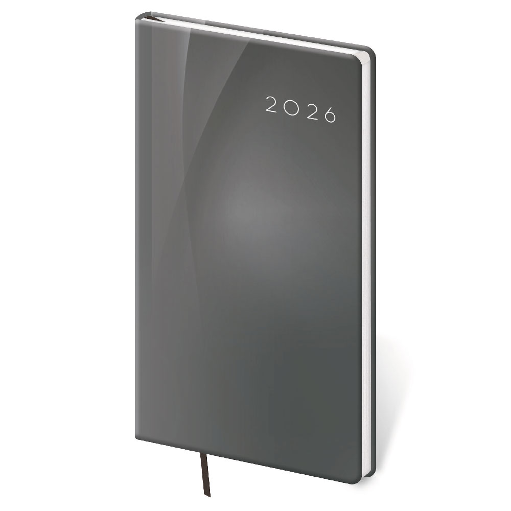 Kalendarz książkowy kieszonkowy tygodniowy 2026 Vario - Grey Design