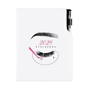 Kalendarz książkowy KOSMETYCZNY Eyelashes - DESIGN dzienny B6 2024