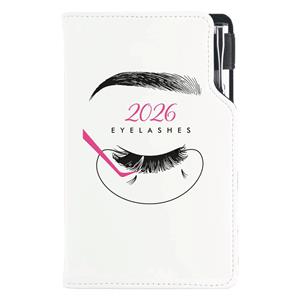 Kalendarz książkowy KOSMETYCZNY Eyelashes - DESIGN tygodniowy kieszonkowy 2026 czeski