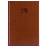 Kalendarz książkowy LIBRA dzienny A5 2024 czeski - brązowy