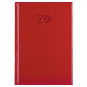 Kalendarz książkowy LIBRA tygodniowy A5 2024 czeski - czerwony