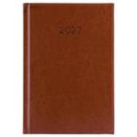 Kalendarz książkowy LIBRA tygodniowy A5 2027 czeski - brązowy