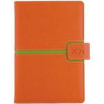 Kalendarz książkowy MAGNETIC dzienny A5 2024 czeski - pomarańczowy/zielony