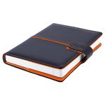 Kalendarz książkowy MAGNETIC dzienny A5 2027 polski - czarny/pomarańczowy