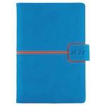 Kalendarz książkowy MAGNETIC dzienny A5 2027 polski - niebieski/pomarańczowy