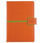 Kalendarz książkowy MAGNETIC dzienny A5 2027 polski - pomarańczowy/zielony