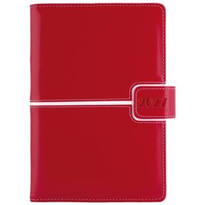 Kalendarz książkowy MAGNETIC dzienny A5 2027 słowacki?? - czerwony/biały