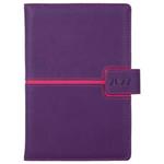 Kalendarz książkowy MAGNETIC dzienny B6 2027 CZ/SK - fioletowy/różowy