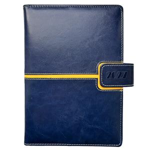 Kalendarz książkowy MAGNETIC tygodniowy A5 2027 słowacki?? - granatowy/żółty