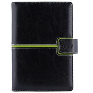 Kalendarz książkowy MAGNETIC tygodniowy B6 2027 CZ/SK - czarny/zielony