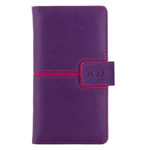 Kalendarz książkowy MAGNETIC tygodniowy kieszonkowy 2027 polski - fioletowy/różowy