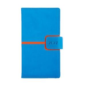Kalendarz książkowy MAGNETIC tygodniowy kieszonkowy 2027 słowacki?? - niebieski/pomarańczowy