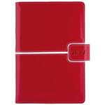 Kalendarz książkowy MAGNETIC tygodniowy z notesem A5 2027 CZ/SK - czerwony/biały