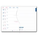 Kalendarz książkowy MAGNETIC tygodniowy z notesem A5 2027 CZ/SK - fioletowy/różowy