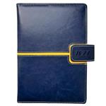 Kalendarz książkowy MAGNETIC tygodniowy z notesem A5 2027 CZ/SK - granatowy/żółty