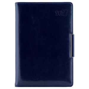 Kalendarz książkowy METALIC dzienny B6 2027 CZ/SK - granatowy