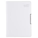 Kalendarz książkowy METALIC dzienny B6 2027 polski - biały