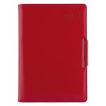 Kalendarz książkowy METALIC tygodniowy A5 2027 czeski - czerwony