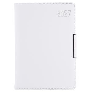 Kalendarz książkowy METALIC tygodniowy B6 2027 CZ/SK - biały