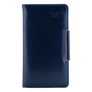 Kalendarz książkowy METALIC tygodniowy kieszonkowy 2027 czeski - granatowy