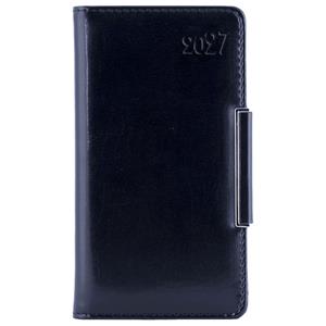 Kalendarz książkowy METALIC tygodniowy kieszonkowy 2027 słowacki?? - czarny