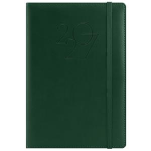 Kalendarz książkowy POLY dzienny A5 2027 słowacki - zielony