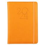 Kalendarz książkowy POLY tygodniowy A5 2024 słowacki - pomarańczowy