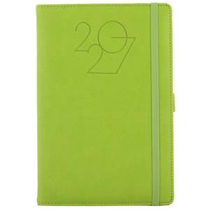Kalendarz książkowy POLY tygodniowy A5 2027 słowacki - jasnozielony