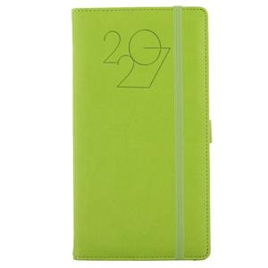 Kalendarz książkowy POLY tygodniowy kieszonkowy 2027 czeski - jasnozielony