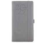 Kalendarz książkowy POLY tygodniowy kieszonkowy 2027 czeski - szary
