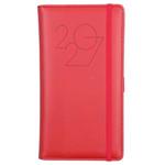 Kalendarz książkowy POLY tygodniowy kieszonkowy 2027 polski - czerwony