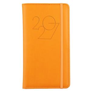 Kalendarz książkowy POLY tygodniowy kieszonkowy 2027 polski - pomarańczowy