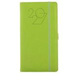 Kalendarz książkowy POLY tygodniowy kieszonkowy 2027 słowacki - jasnozielony