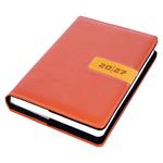 Kalendarz książkowy RIGA dzienny A5 2027 czeski - pomarańczowy