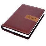 Kalendarz książkowy RIGA dzienny B6 2027 CZ/SK - brązowy