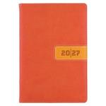 Kalendarz książkowy RIGA dzienny B6 2027 CZ/SK - pomarańczowy