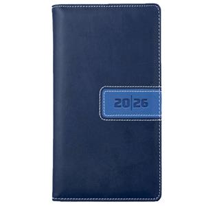 Kalendarz książkowy RIGA tygodniowy kieszonkowy 2026 polski - niebieski