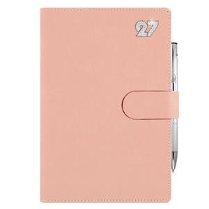 Kalendarz książkowy SPLIT CRYSTAL dzienny A5 2027 czeski - jasnoróżowy