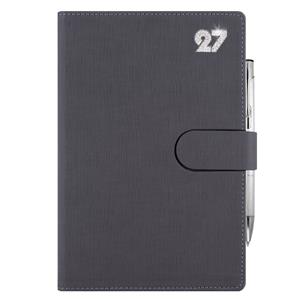 Kalendarz książkowy SPLIT CRYSTAL tygodniowy A5 2027 czeski - szary