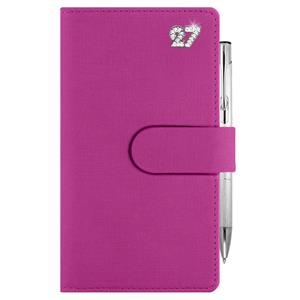 Kalendarz książkowy SPLIT CRYSTAL tygodniowy kieszonkowy 2027 polski - fuksjowy