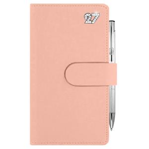 Kalendarz książkowy SPLIT CRYSTAL tygodniowy kieszonkowy 2027 polski - jasnoróżowy