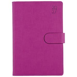 Kalendarz książkowy SPLIT tygodniowy A5 2027 czeski - fuksjowy