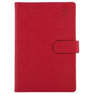 Kalendarz książkowy SPLIT tygodniowy A5 2027 słowacki?? - czerwony